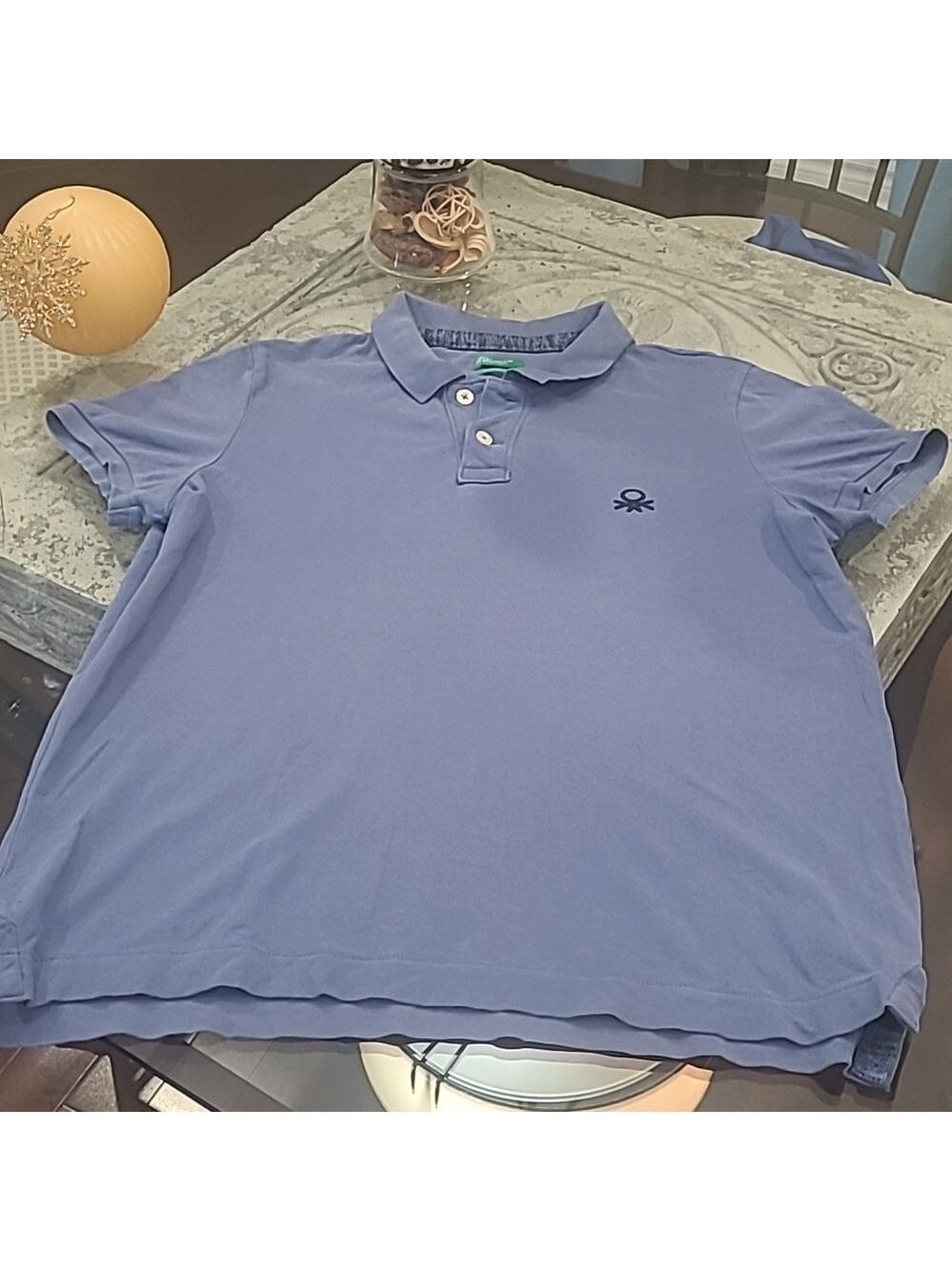 UNITED COLORS OF BENETTON MEN'S MUSCLE POLO GOLF SHIRT L